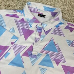 Vintage Polo Ralph Lauren Mens XL Red White Blue Striped Pony Stretch Knit SS